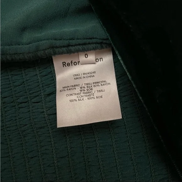 Reformation Luka Top Silk Blend Velvet - Picture 4 of 7